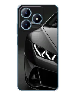 Чохол для Realme C61 з картинкою «Lamborghini фари деталізація»