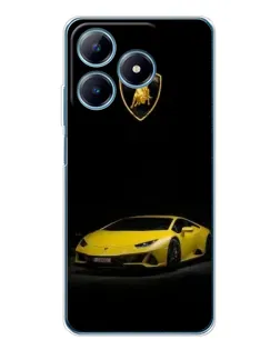 Чохол для Realme C61 з картинкою «Lamborghini жовтий акцент»