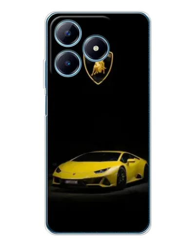 Чохол для Realme C61 з картинкою «Lamborghini жовтий акцент»