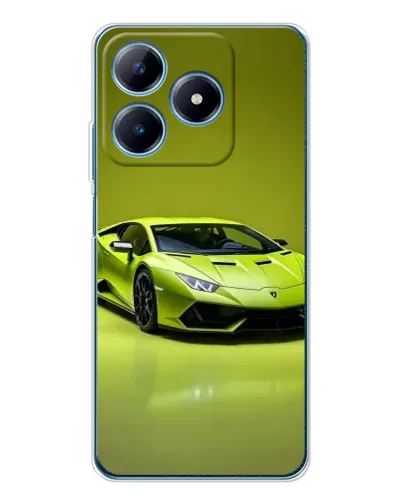 Чохол для Realme C61 з картинкою «Салатовий Lamborghini Huracan»
