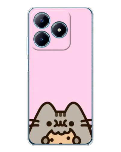 Чохол для Realme C61 з картинкою «Pusheen та печиво»