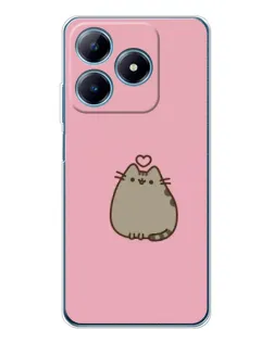Чохол для Realme C61 з картинкою «Pusheen серце»