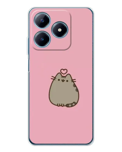 Чохол для Realme C61 з картинкою «Pusheen серце»
