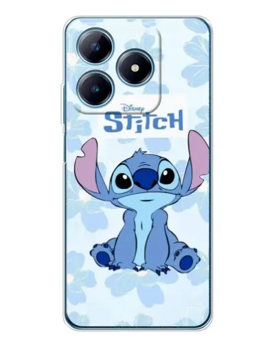 Чехол для Realme C61 с картинкой «Stitch среди цветов» Чехол для Realme C61 с картинкой «Stitch среди цветов»