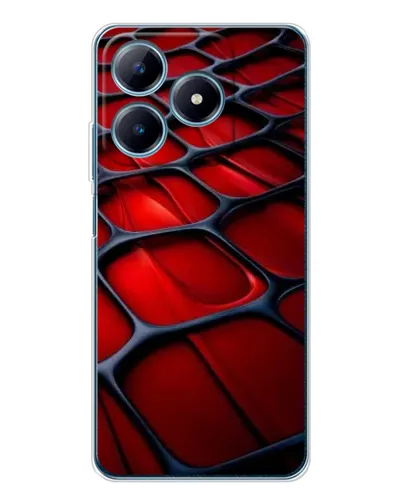 Чехол для Realme C61 с картинкой «Красная глянцевая сетка» Чехол для Realme C61 с картинкой «Красная глянцевая сетка»