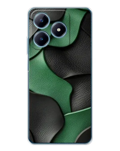 Чехол для Realme C61 с картинкой «Зеленые кожаные волны» Чехол для Realme C61 с картинкой «Зеленые кожаные волны»
