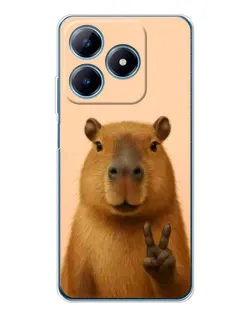 Чохол для Realme C61 з картинкою «Капібара вікторія»