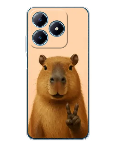 Чохол для Realme C61 з картинкою «Капібара вікторія»