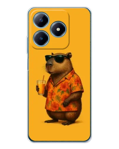 Чохол для Realme C61 з картинкою «Капібара на відпочинку»