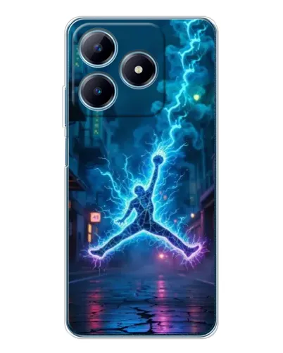Чохол для Realme C63 4G з картинкою «Jordan Gold Jumpman»