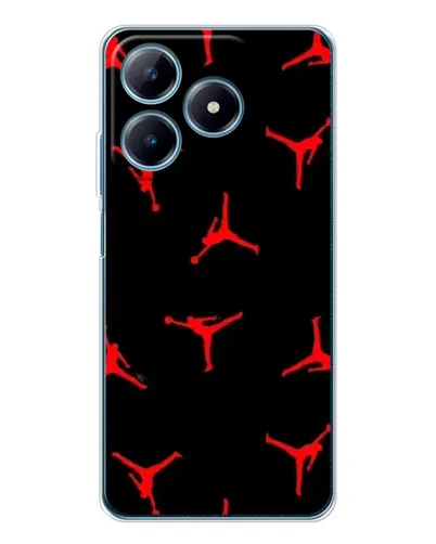 Чохол для Realme C63 4G з картинкою «Jordan Red Pattern»