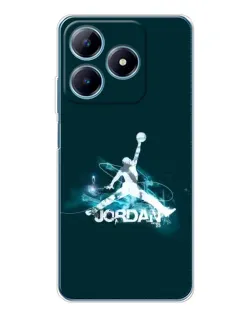 Чохол для Realme C63 4G з картинкою «Jordan Blue Fire»