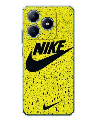 Чохол для Realme C63 4G з картинкою «Жовтий текстурний Nike»