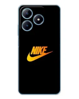 Чохол для Realme C63 4G з картинкою «Золотий логотип Nike»