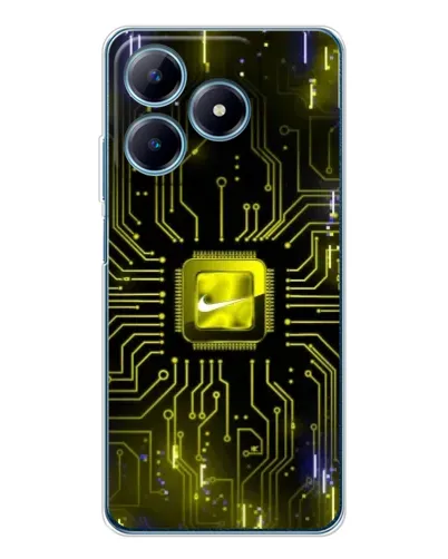 Чохол для Realme C63 4G з картинкою «Nike — золота іскра»