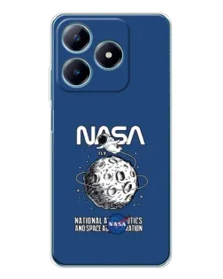 Чохол для Realme C63 4G з картинкою «NASA — місячна місія»
