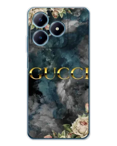 Чохол для Realme C63 4G з картинкою «Абстрактні квіти Gucci»