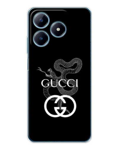 Чохол для Realme C63 4G з картинкою «Gucci — срібна змія»