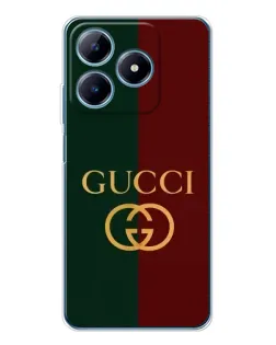 Чехол для Realme C63 4G с картинкой «Gucci — темно-зеленый градиент»
