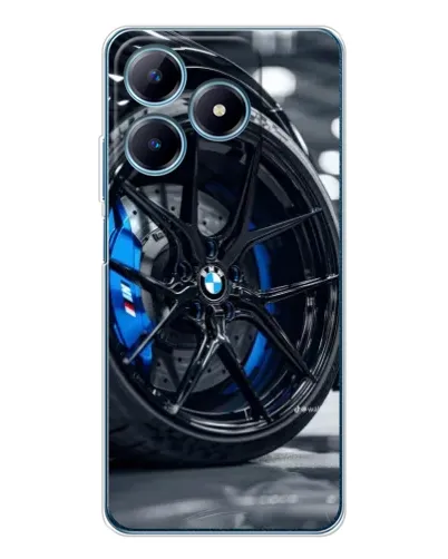 Чехол для Realme C63 4G с картинкой «Колесо BMW вблизи»