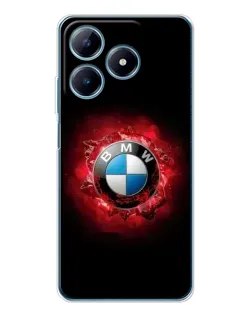 Чехол для Realme C63 4G с картинкой «Логотип BMW — вспышка»