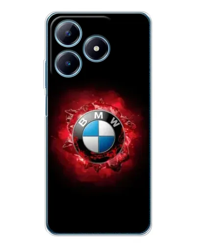 Чехол для Realme C63 4G с картинкой «Логотип BMW — вспышка»