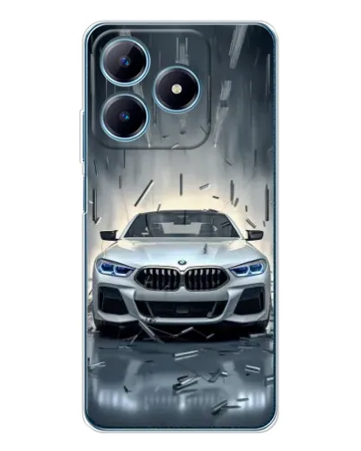 Чехол для Realme C63 4G с картинкой «BMW в свете фар»