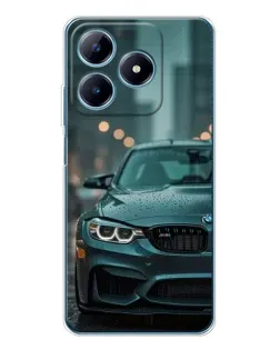 Чехол для Realme C63 4G с картинкой «BMW в огнях города»