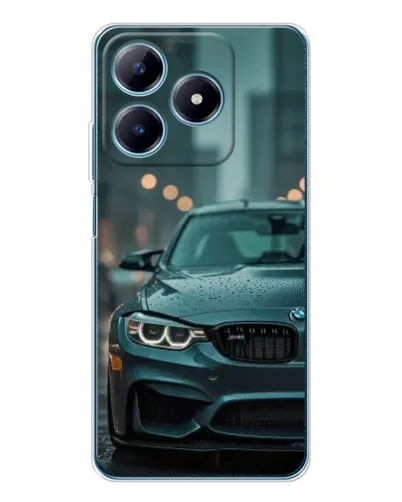 Чехол для Realme C63 4G с картинкой «BMW в огнях города»