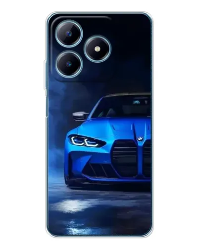 Чехол для Realme C63 4G с картинкой «Голубая BMW M4»