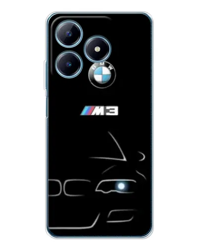 Чехол для Realme C63 4G с картинкой «Минималистичный принт BMW M3»