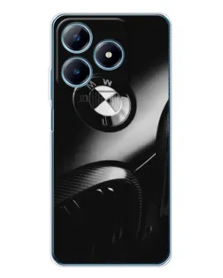 Чехол для Realme C63 4G с картинкой «Эмблема BMW — макро»