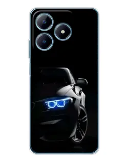 Чехол для Realme C63 4G с картинкой «BMW — ночной взгляд»
