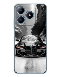 Чехол для Realme C63 4G с картинкой «BMW — акварельный дрифт»