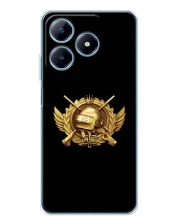 Чехол для Realme C63 4G с картинкой «PUBG — оранжевый градиент»