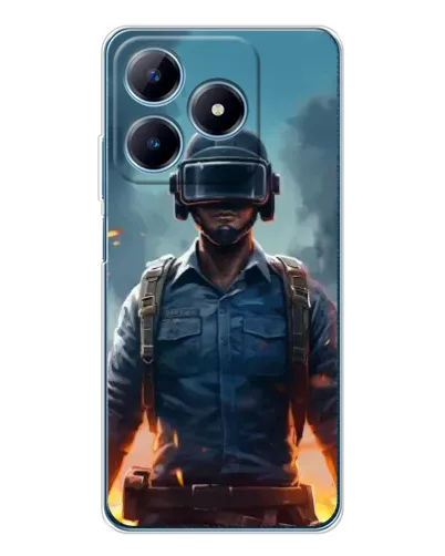 Чехол для Realme C63 4G с картинкой «PUBG — реалистичный герой»