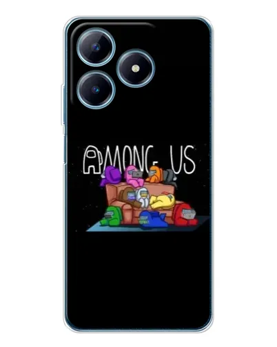 Чехол для Realme C63 4G с картинкой «Логотип Among Us»