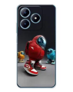 Чехол для Realme C63 4G с картинкой «Among Us — 3D стиль»