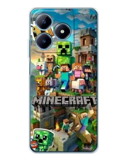 Чехол для Realme C63 4G с картинкой «Замок Minecraft»