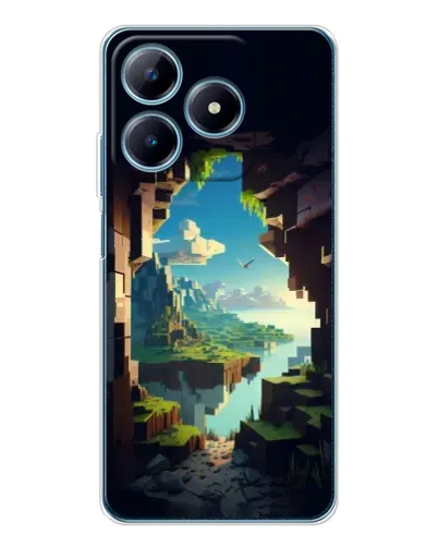 Чехол для Realme C63 4G с картинкой «Вид из пещеры»