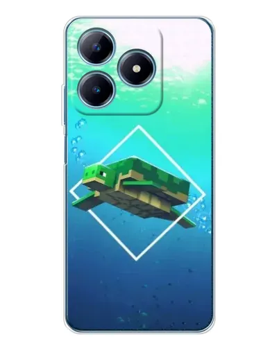 Чехол для Realme C63 4G с картинкой «Черепаха Minecraft»