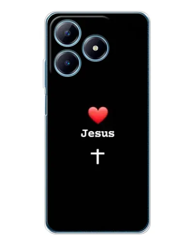 Чехол для Realme C63 4G с картинкой «Сердце - Jesus» Чехол для Realme C63 4G с картинкой «Сердце - Jesus»
