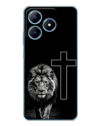 Чехол для Realme C63 4G с картинкой «Лев и Крест» Чехол для Realme C63 4G с картинкой «Лев и Крест»