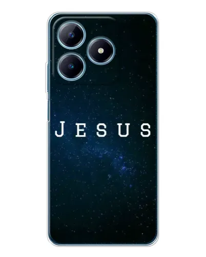 Чехол для Realme C63 4G с картинкой «Звездное небо Jesus» Чехол для Realme C63 4G с картинкой «Звездное небо Jesus»