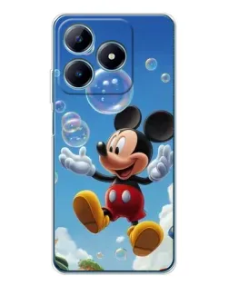 Чохол для Realme C63 4G з картинкою «Mickey та мильні бульбашки»