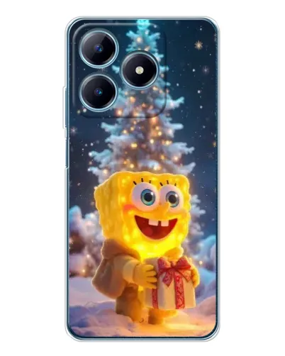 Чохол для Realme C63 4G з картинкою «Різдвяний Спанч Боб»