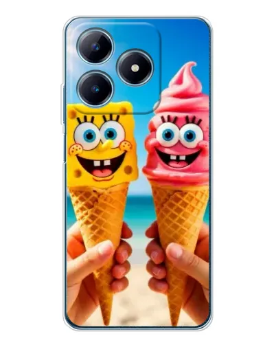 Чохол для Realme C63 4G з картинкою «Спанч Боб морозиво»