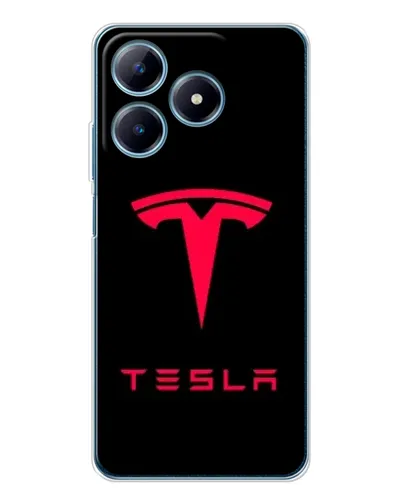 Чехол для Realme C63 4G с картинкой «Tesla Red Logo»