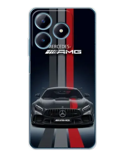 Чехол для Realme C63 4G с картинкой «Mercedes — белый карбон» Чехол для Realme C63 4G с картинкой «Mercedes — белый карбон»