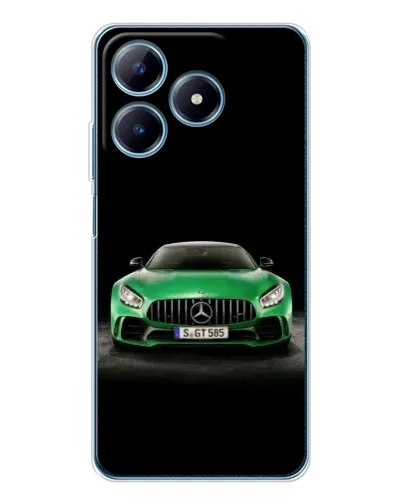 Чехол для Realme C63 4G с картинкой «Mercedes — неоновый лого» Чехол для Realme C63 4G с картинкой «Mercedes — неоновый лого»